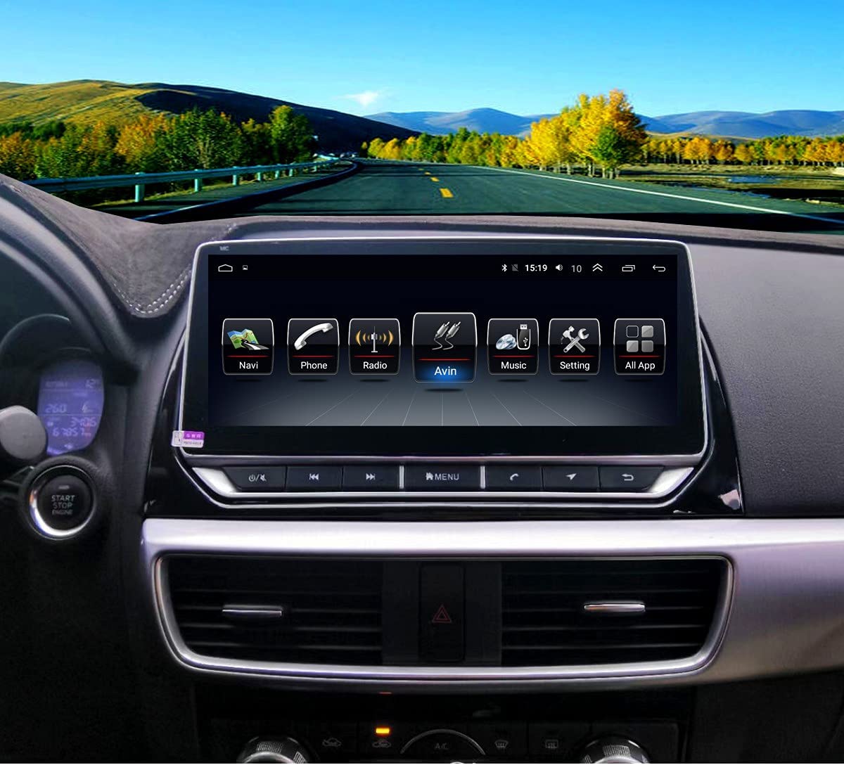 For Mazda CX-5 2013-2015 Radio upgrade,10.25-inch QLED 8-Core CPU,touch screen Stereo,Wireless CarPlay & Android Auto,keep OEM Controls