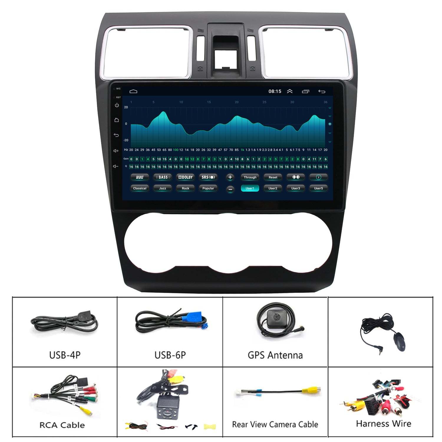 For Subaru Crosstrek 2015-2017 Radio upgrade,9-inch QLED 8-Core CPU,touch screen Stereo,Wireless CarPlay & Android Auto,keep OEM Controls