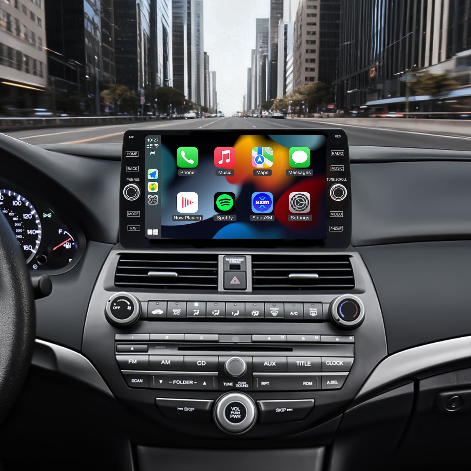 For Honda Accord 2008-2012 Radio upgrade,10.2-inch QLED  8-Core CPU,touch screen Stereo,Wireless CarPlay & Android Auto,keep OEM Controls