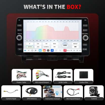 For Honda Accord 2008-2012 Radio upgrade,10.2-inch QLED  8-Core CPU,touch screen Stereo,Wireless CarPlay & Android Auto,keep OEM Controls