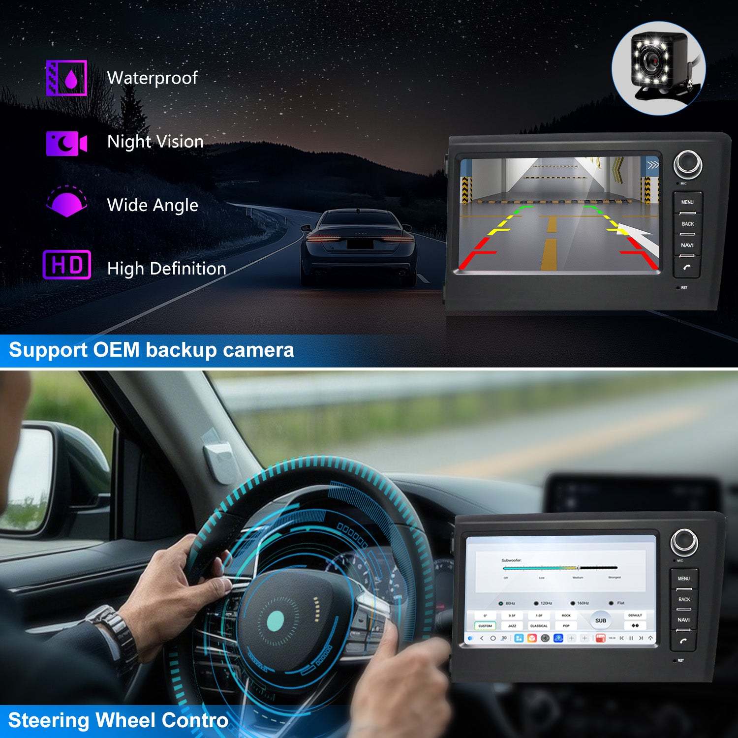 For Volvo C70 2001-2004 Radio upgrade,7-inch QLED 8-Core CPU,touch screen Stereo,Wireless CarPlay & Android Auto,Free camera