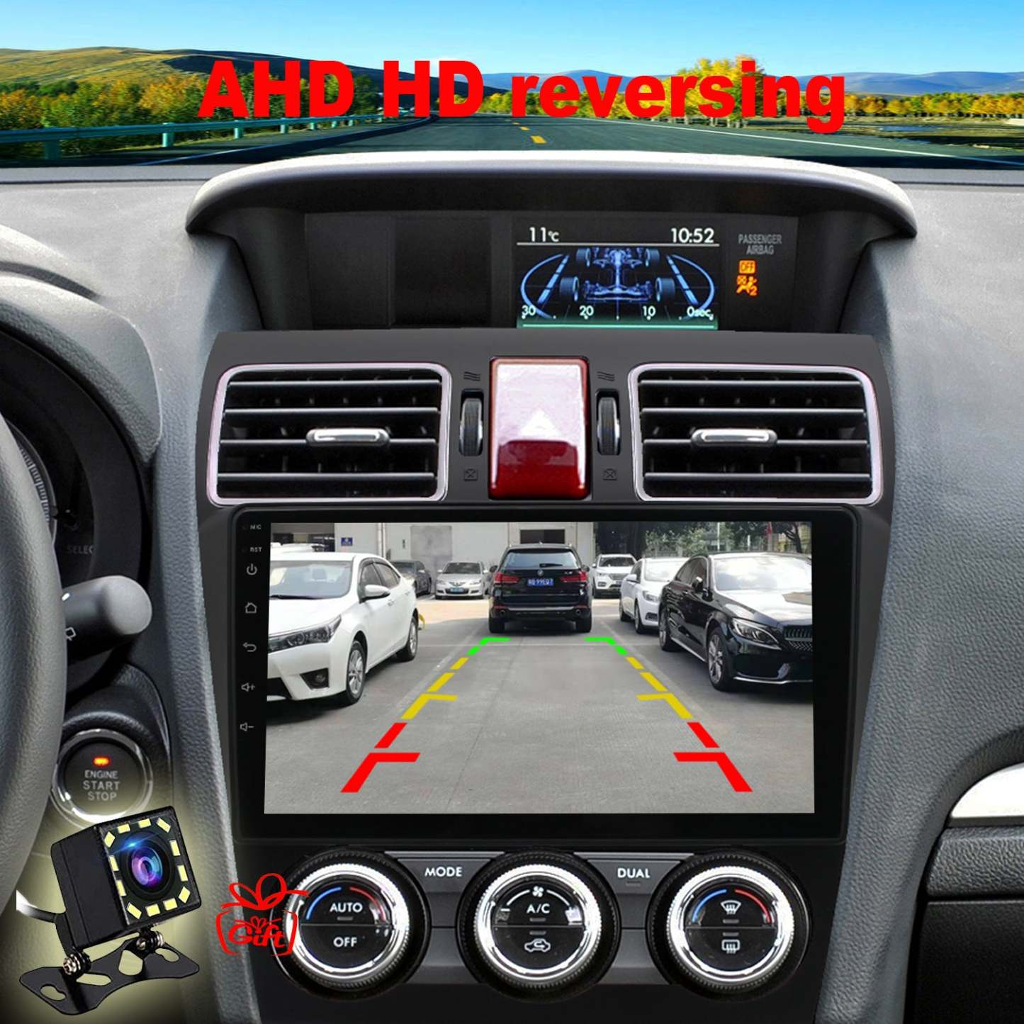 For Subaru Crosstrek 2015-2017 Radio upgrade,9-inch QLED 8-Core CPU,touch screen Stereo,Wireless CarPlay & Android Auto,keep OEM Controls