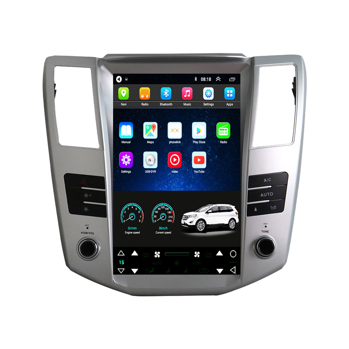 For Lexus RX 2004-2007 Radio upgrade,12.8-inch QLED 8-Core CPU,touch screen Stereo,Wireless CarPlay & Android Auto,keep OEM Controls