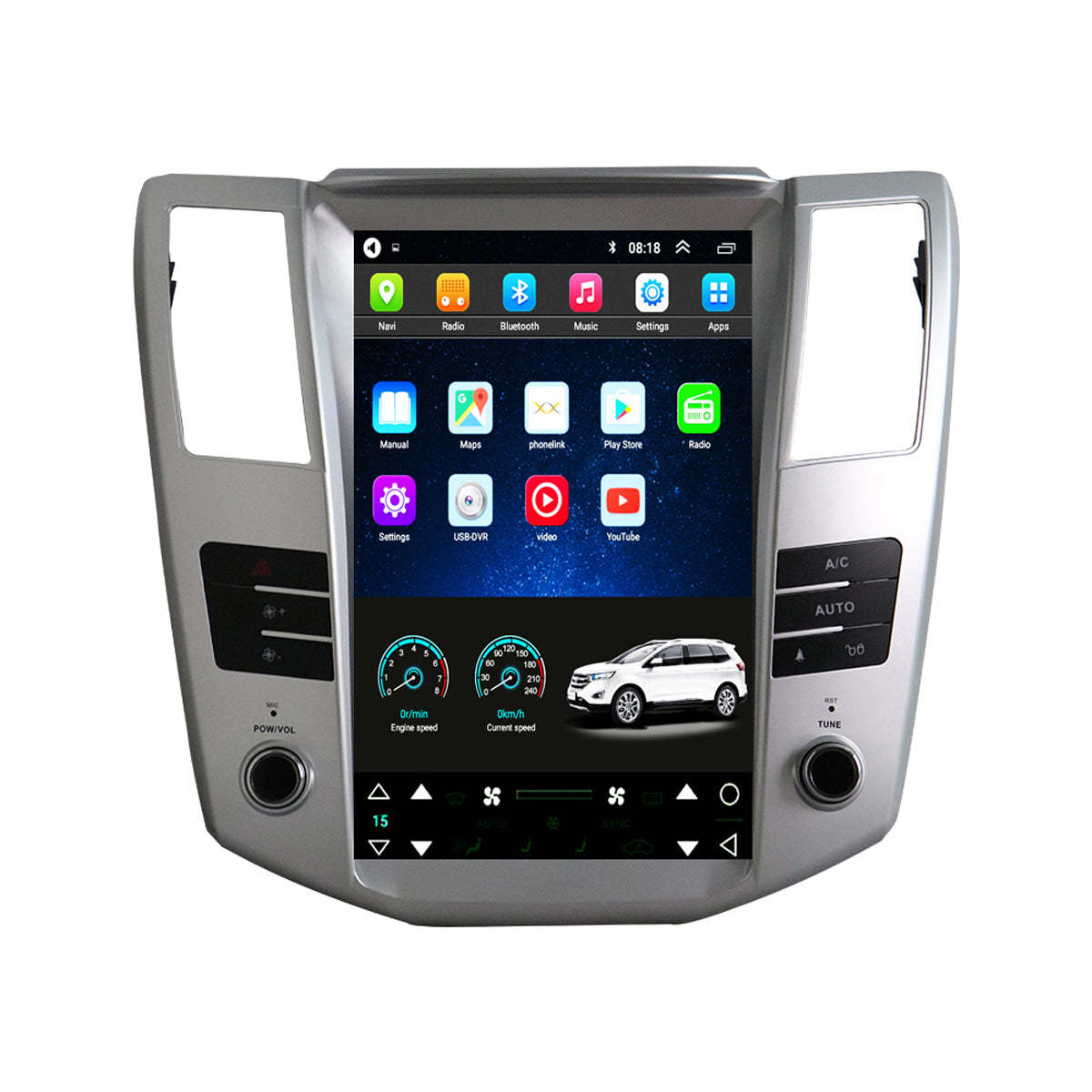 For Lexus RX 2004-2007 Radio upgrade,12.8-inch QLED 8-Core CPU,touch screen Stereo,Wireless CarPlay & Android Auto,keep OEM Controls