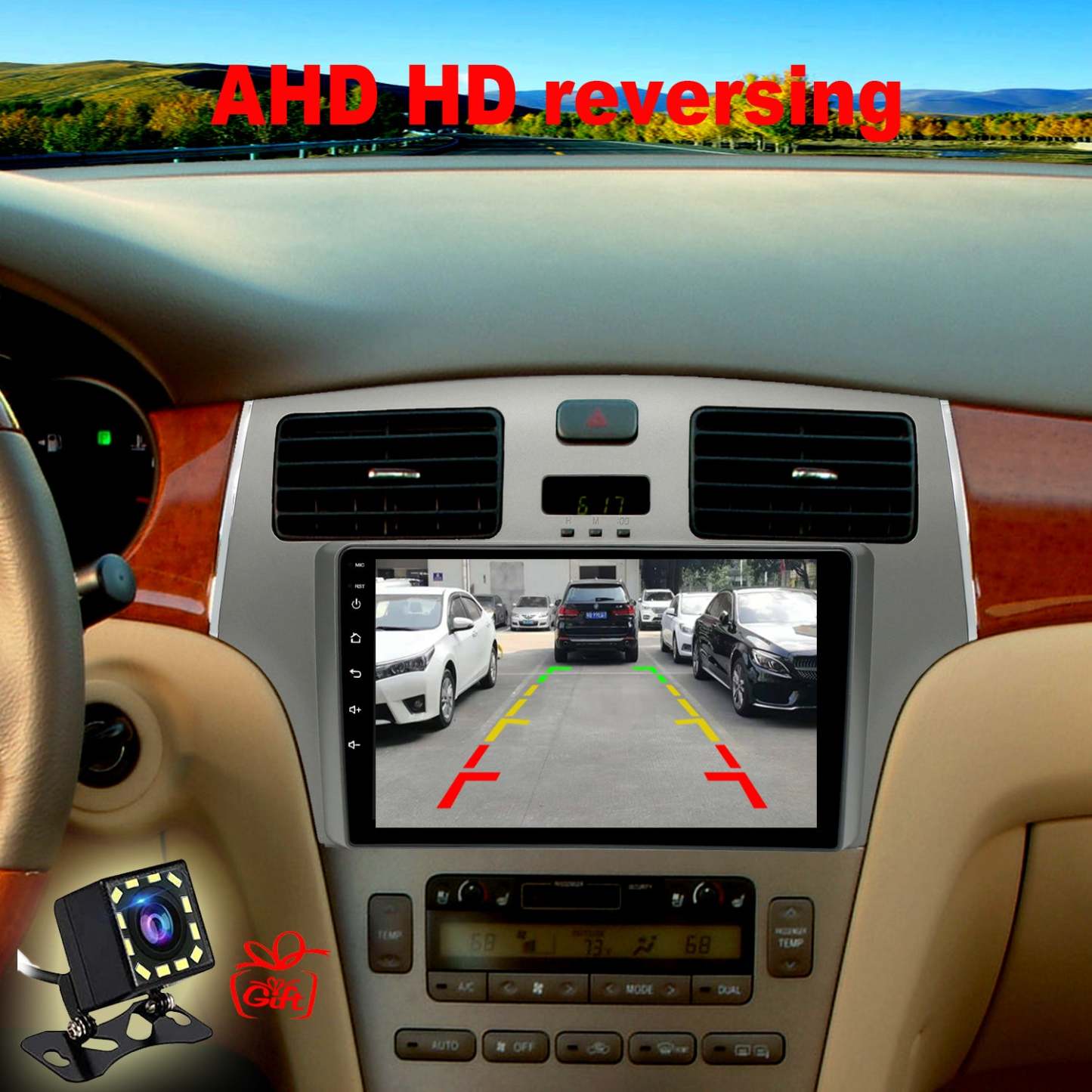 For Lexus ES300 ES330 2002-2006 Radio upgrade,9-inch QLED 8-Core CPU,touch screen Stereo,Wireless CarPlay & Android Auto,keep OEM Controls