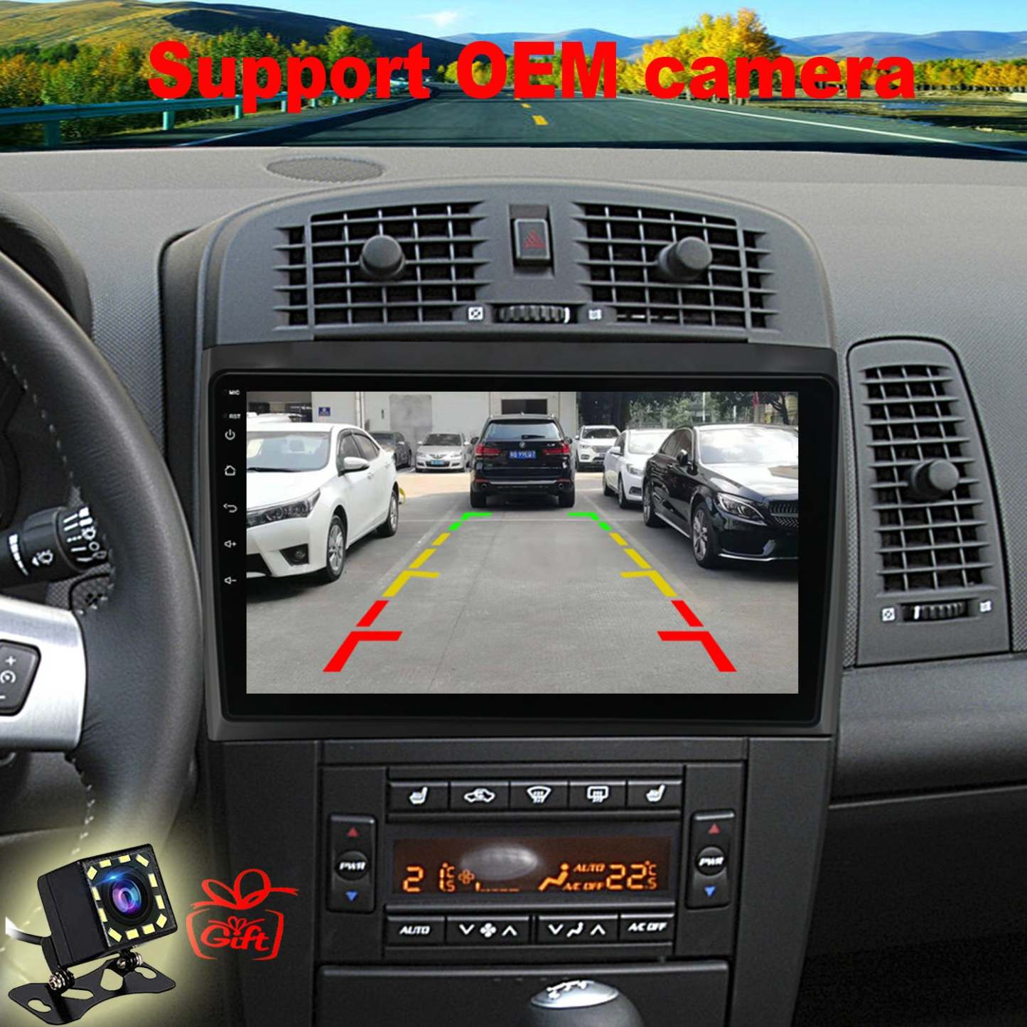 For Cadillac CTS 2003-2007 Radio upgrade,9-inch QLED 8-Core CPU,touch screen Stereo,Wireless CarPlay & Android Auto,keep OEM Controls