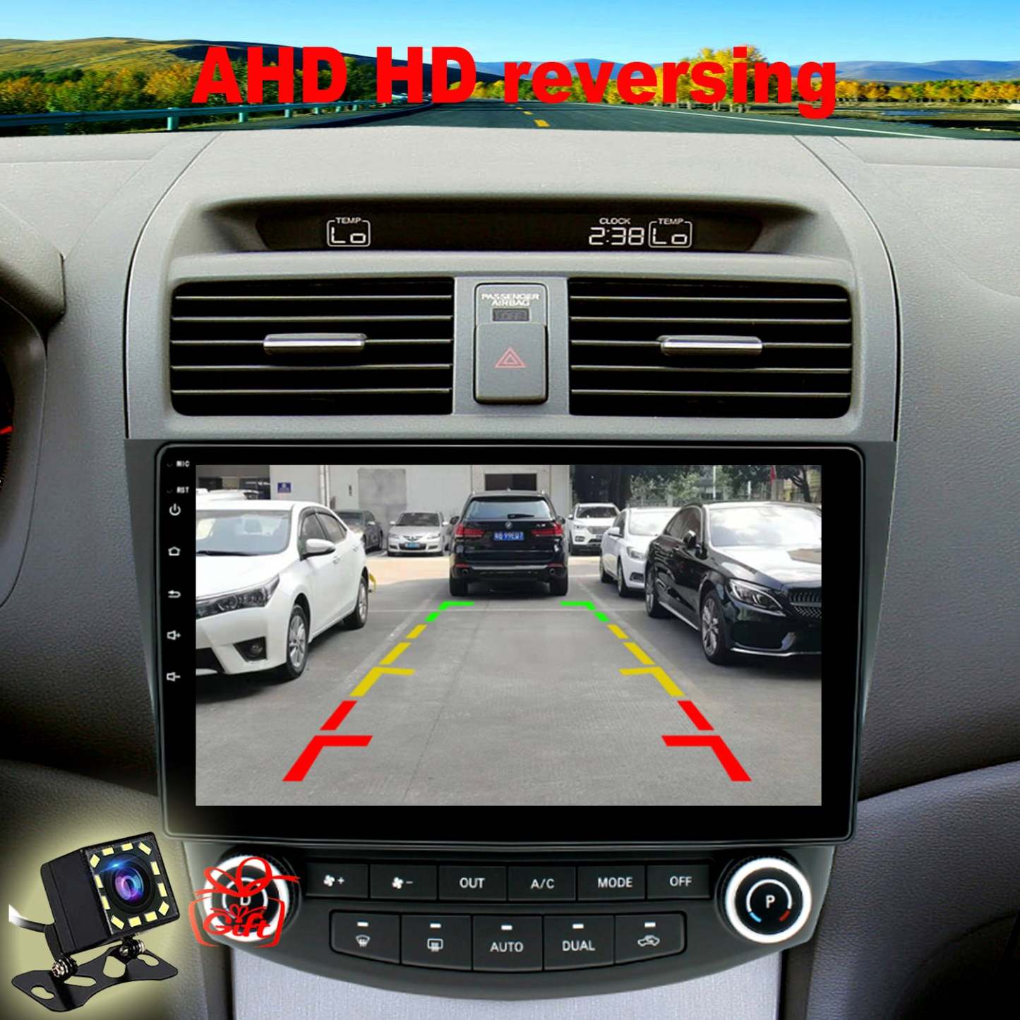 For Honda Accord 7th Gen 2003-2007 Radio upgrade,10.1-inch QLED 8-Core CPU,touch screen Stereo,Wireless CarPlay & Android Auto,keep OEM Controls