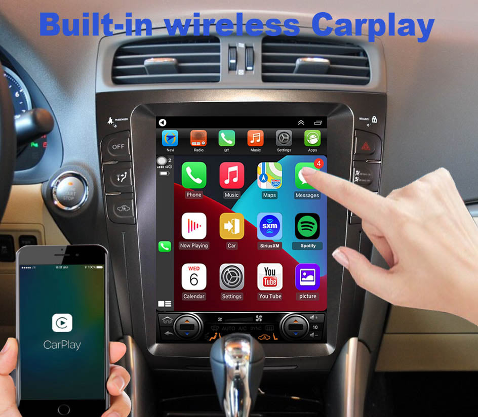 For Lexus IS250 IS350 2006-2013 Radio upgrade,9.7-inch QLED 8-Core CPU,touch screen Stereo,Wireless CarPlay & Android Auto,keep OEM Controls