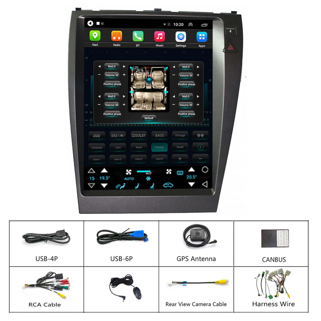 For Lexus ES300 ES330 2007-2012 Radio upgrade,12.8-inch QLED 8-Core CPU,touch screen Stereo,Wireless CarPlay & Android Auto,keep OEM Controls