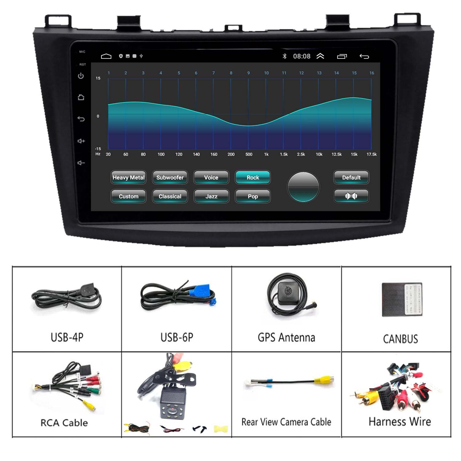 For Mazda 3 2010-2013 Radio upgrade,9-inch QLED 8-Core CPU,touch screen Stereo,Wireless CarPlay & Android Auto,keep OEM Controls