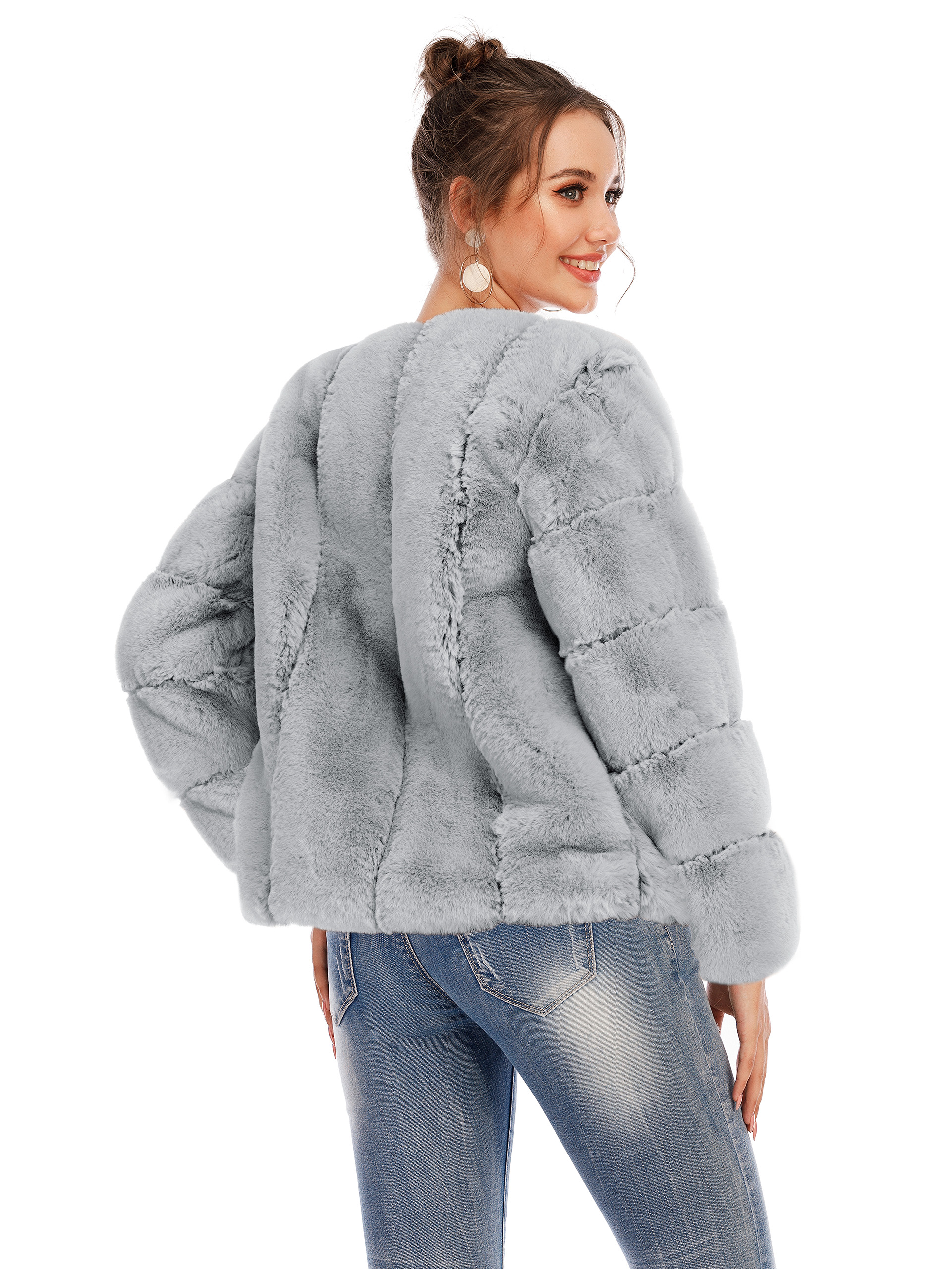Chic Shaggy Warm Faux Fur Coat