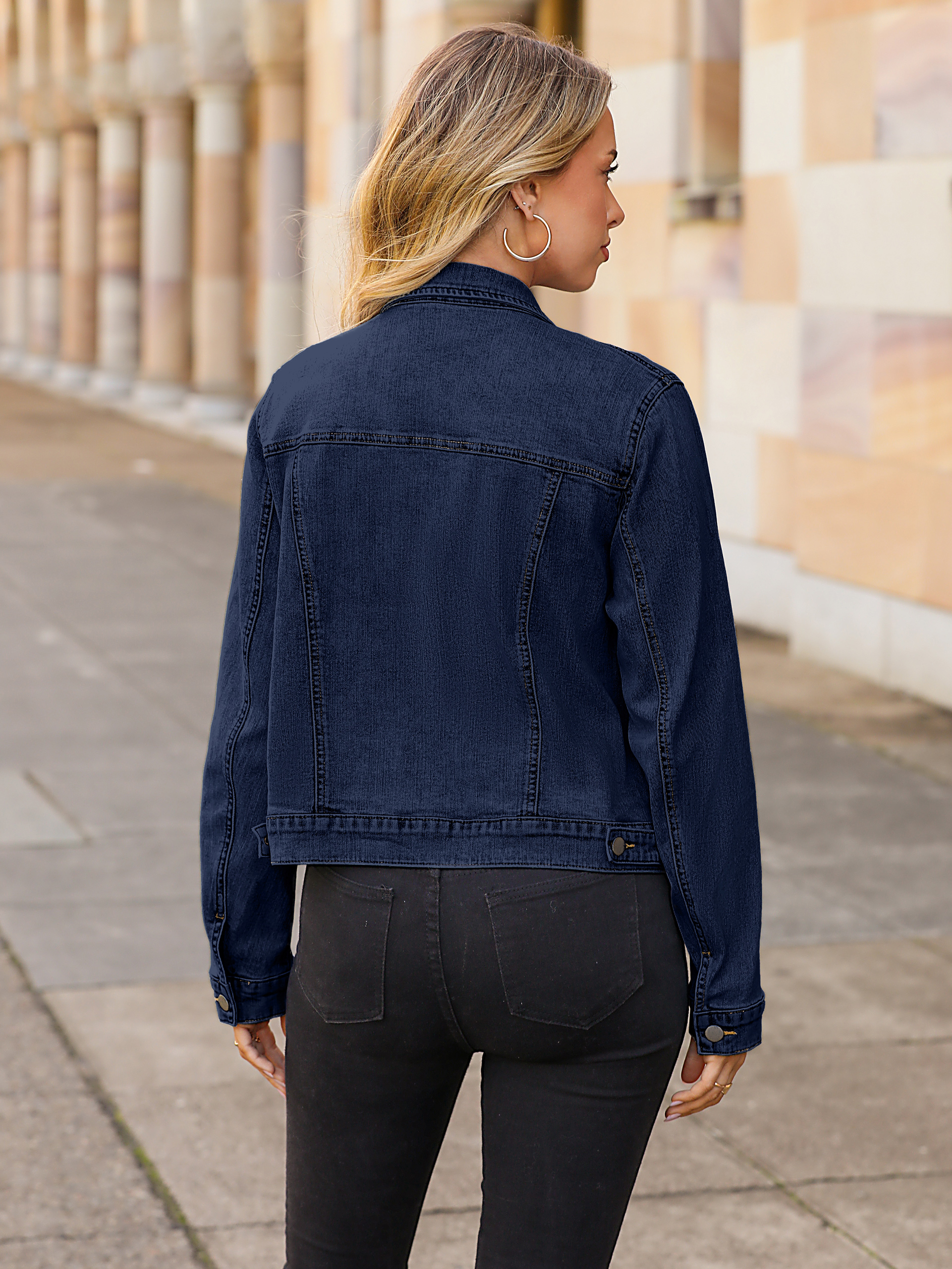 Classic Fitted Button Down Denim Jacket