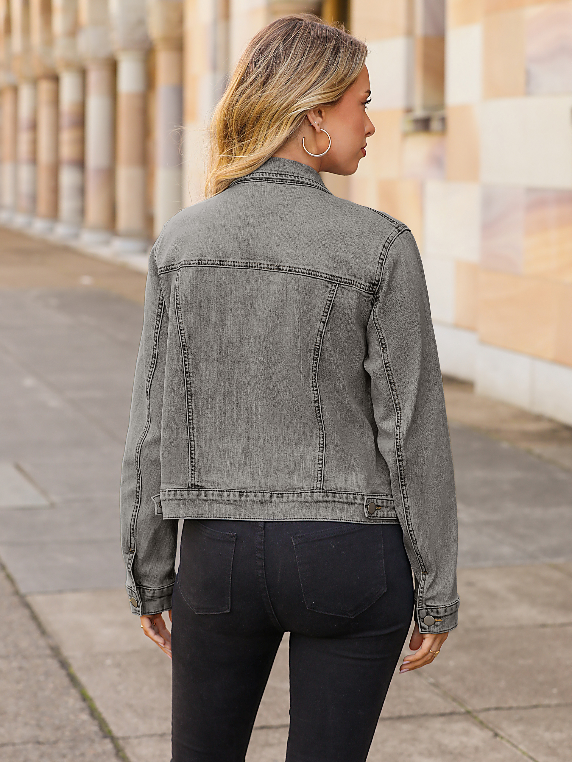 Classic Fitted Button Down Denim Jacket