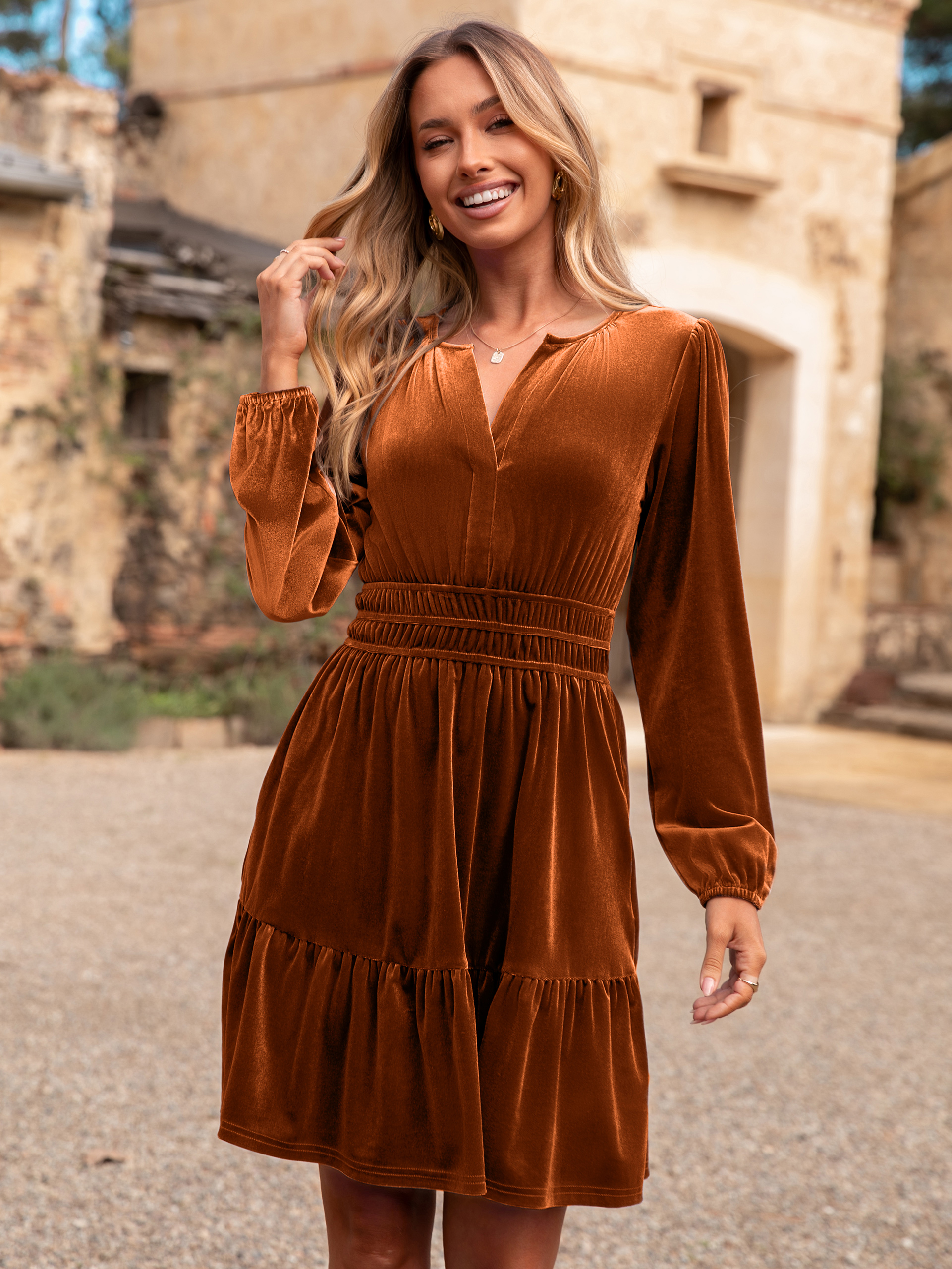 Premium Luxe Holiday Party Velvet Mini Dress