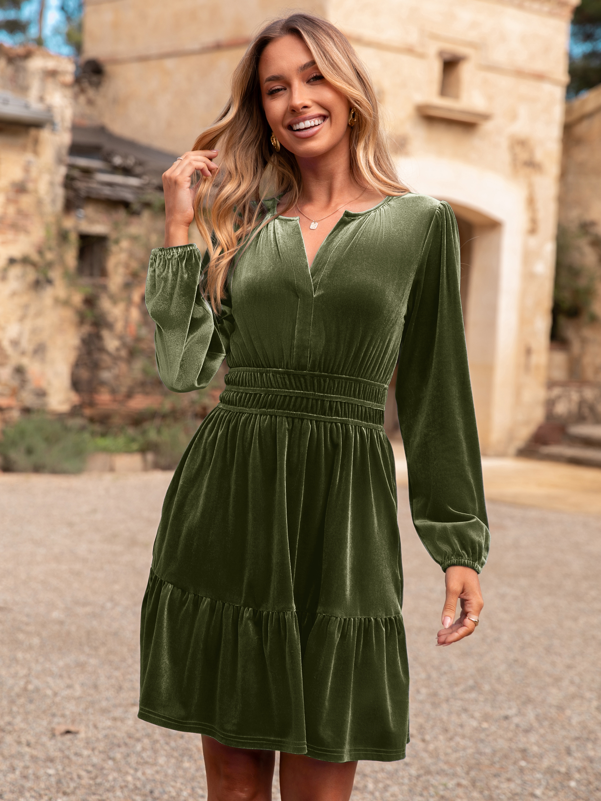 Premium Luxe Holiday Party Velvet Mini Dress