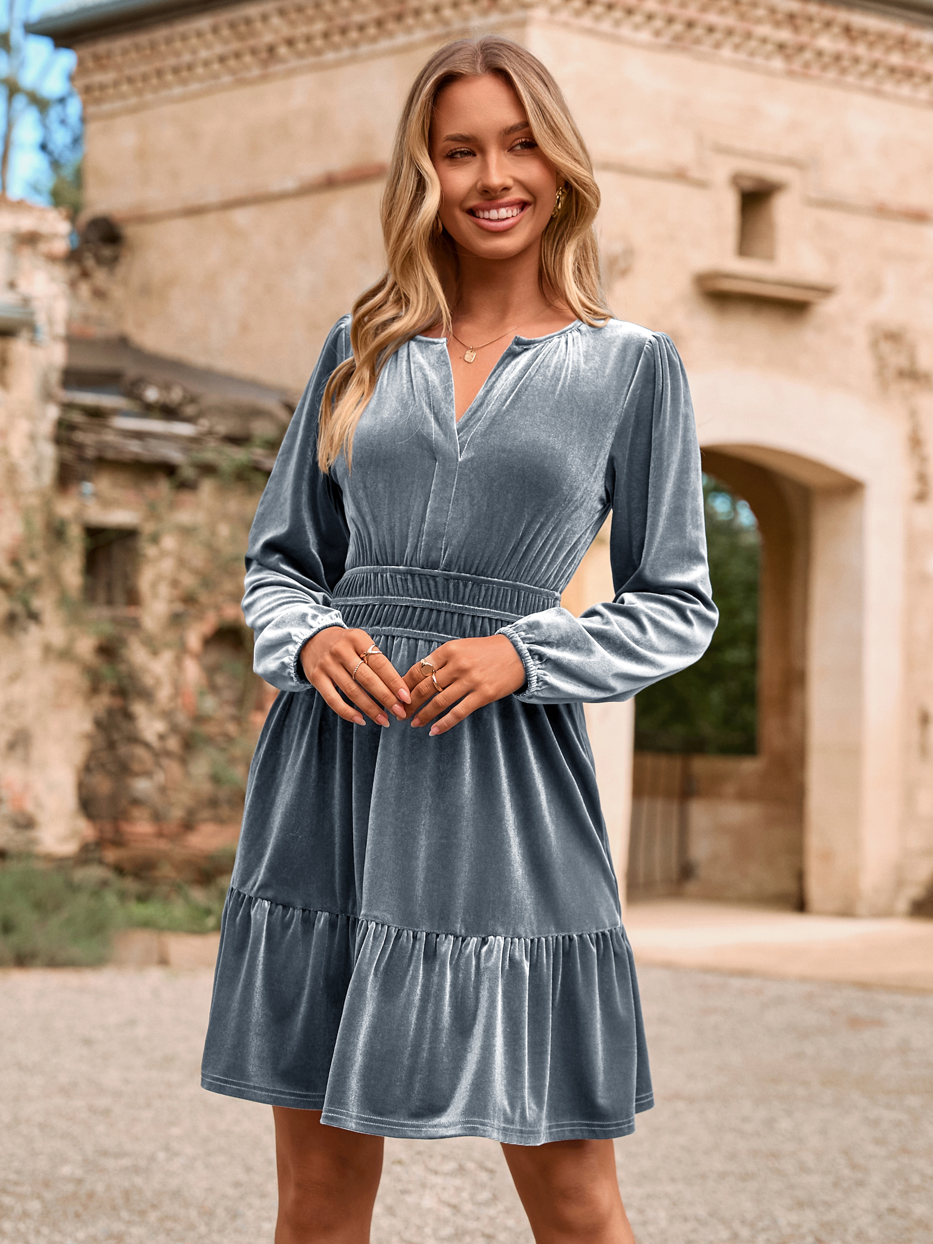 Premium Luxe Holiday Party Velvet Mini Dress