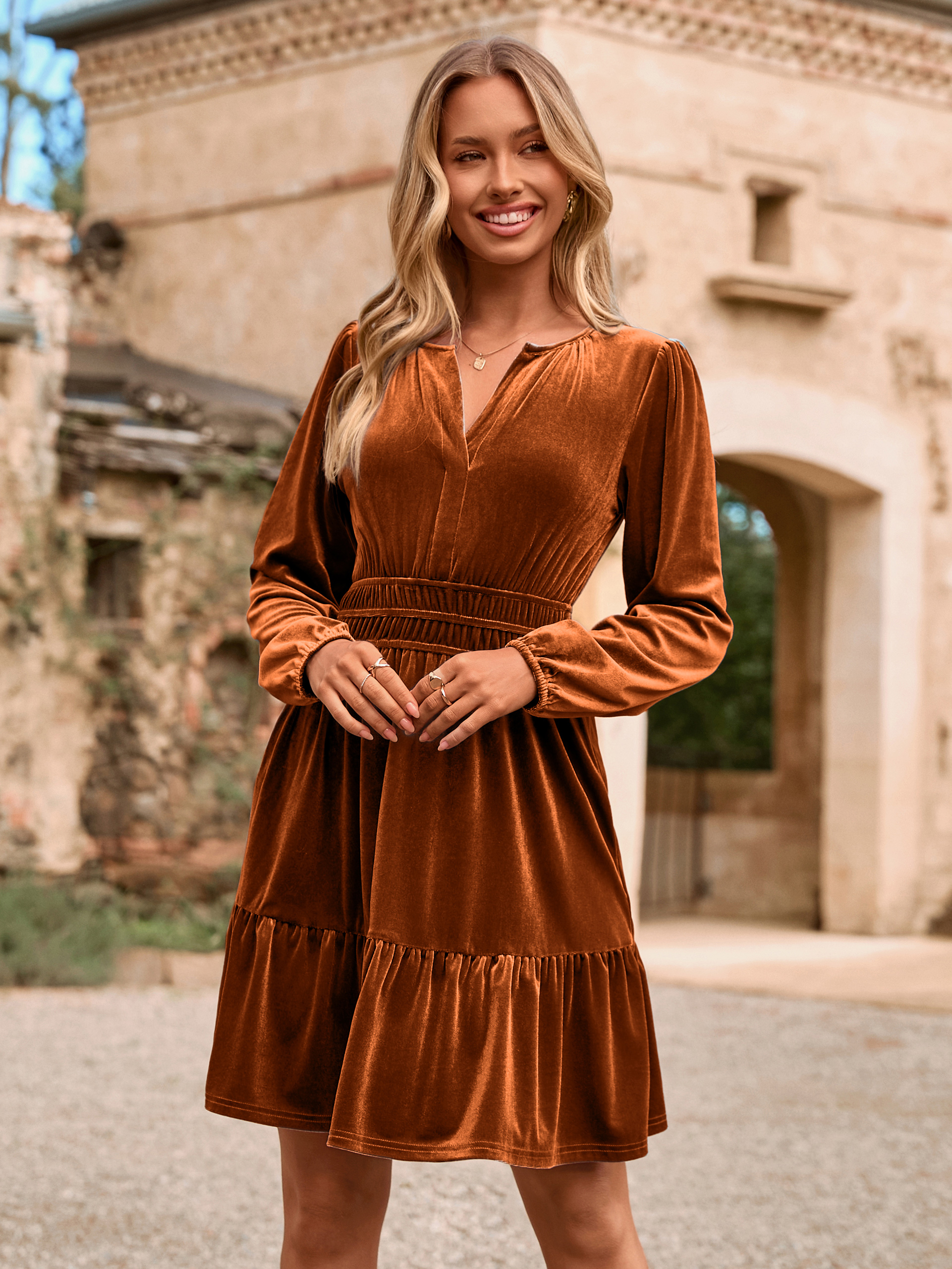 Premium Luxe Holiday Party Velvet Mini Dress