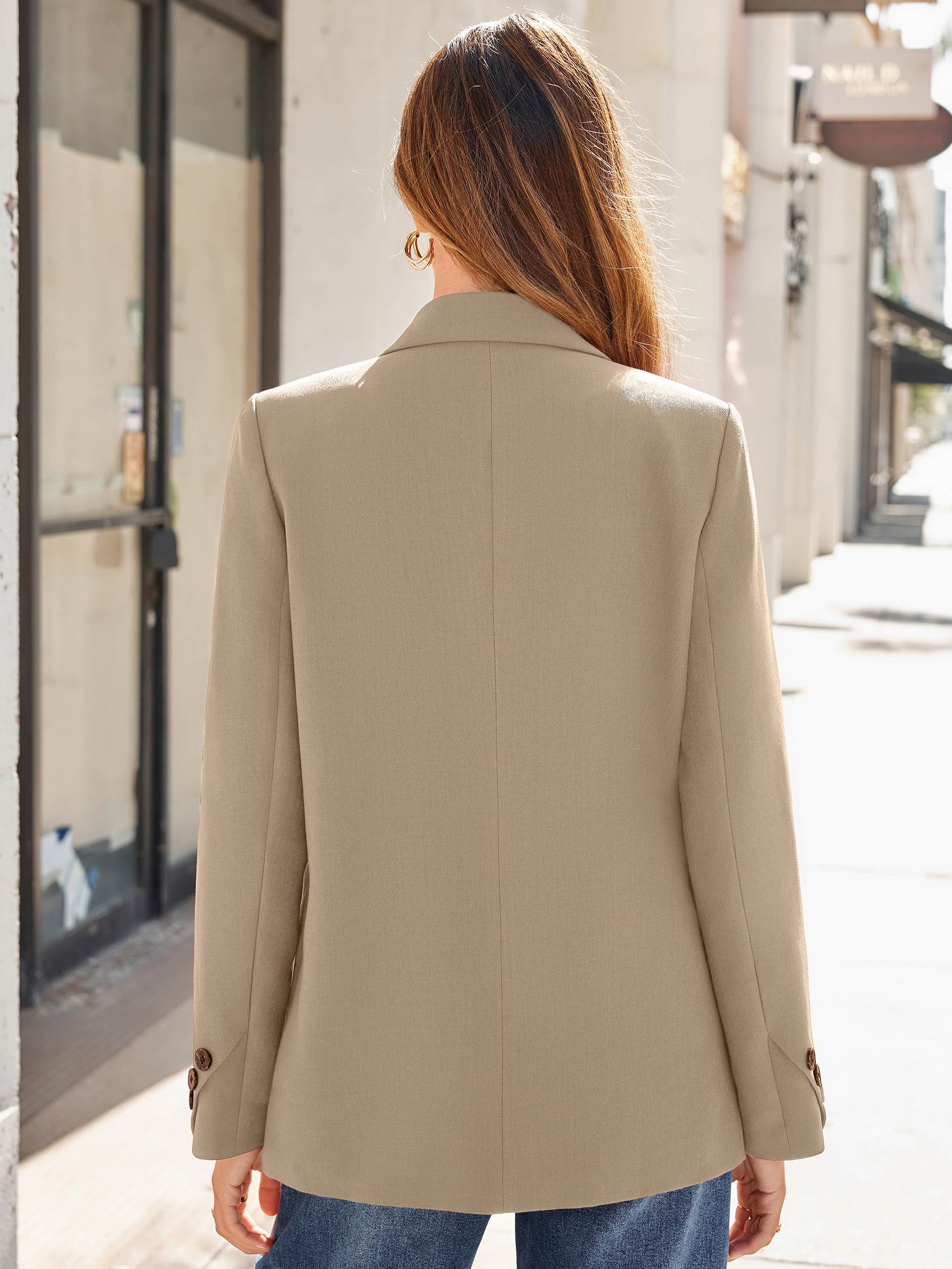 Double Breasted Loose Fit Blazer Jacket