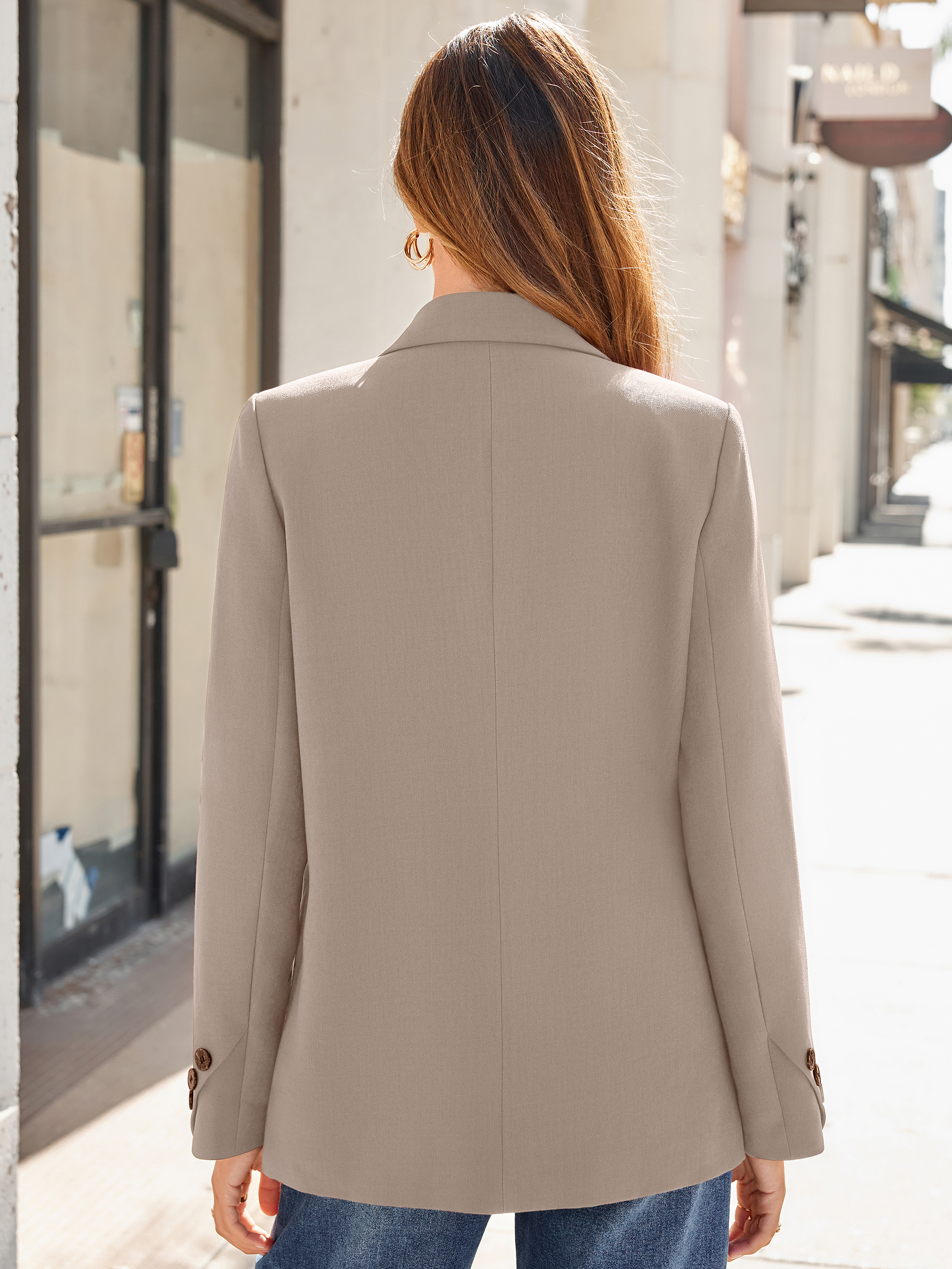 Double Breasted Loose Fit Blazer Jacket