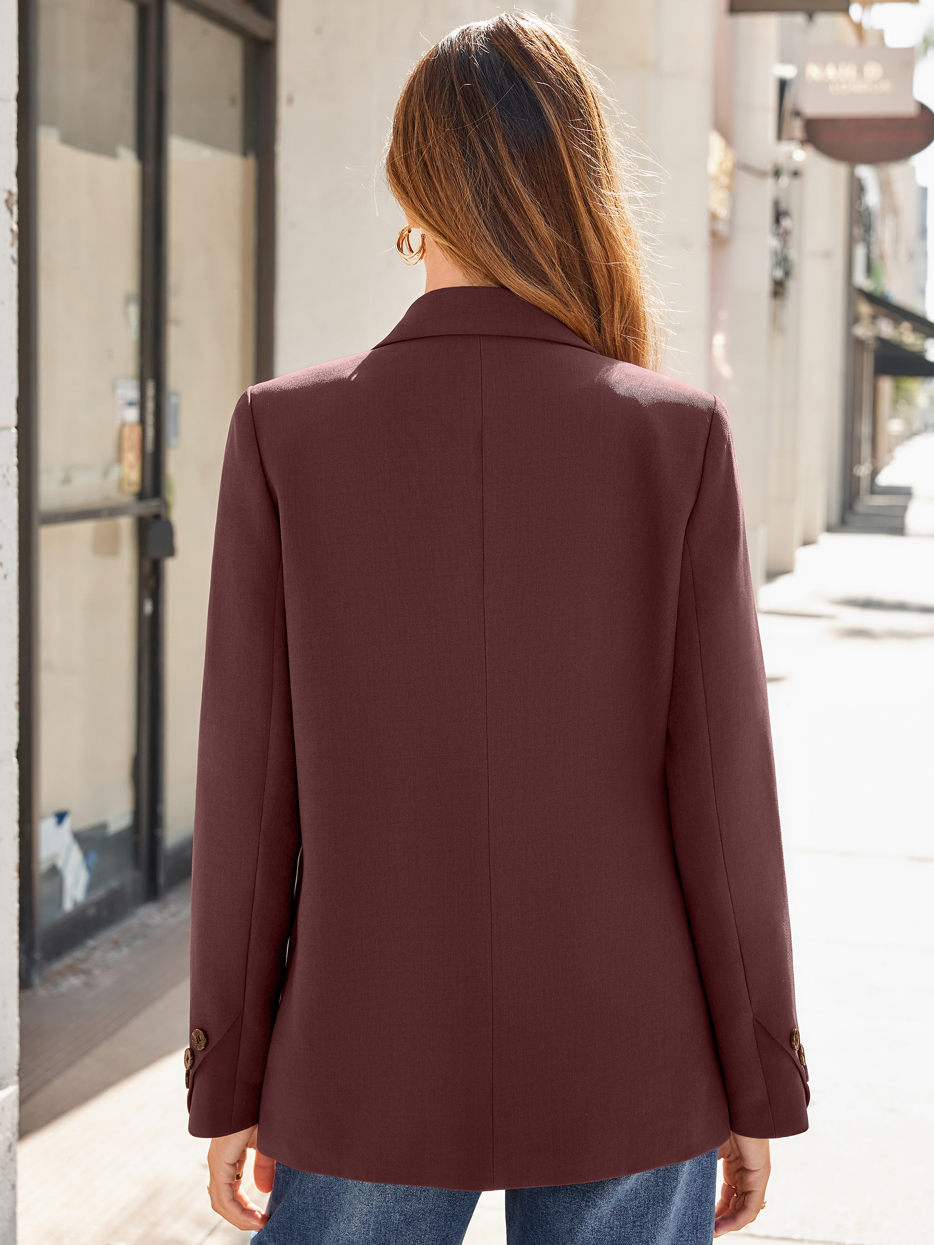 Double Breasted Loose Fit Blazer Jacket