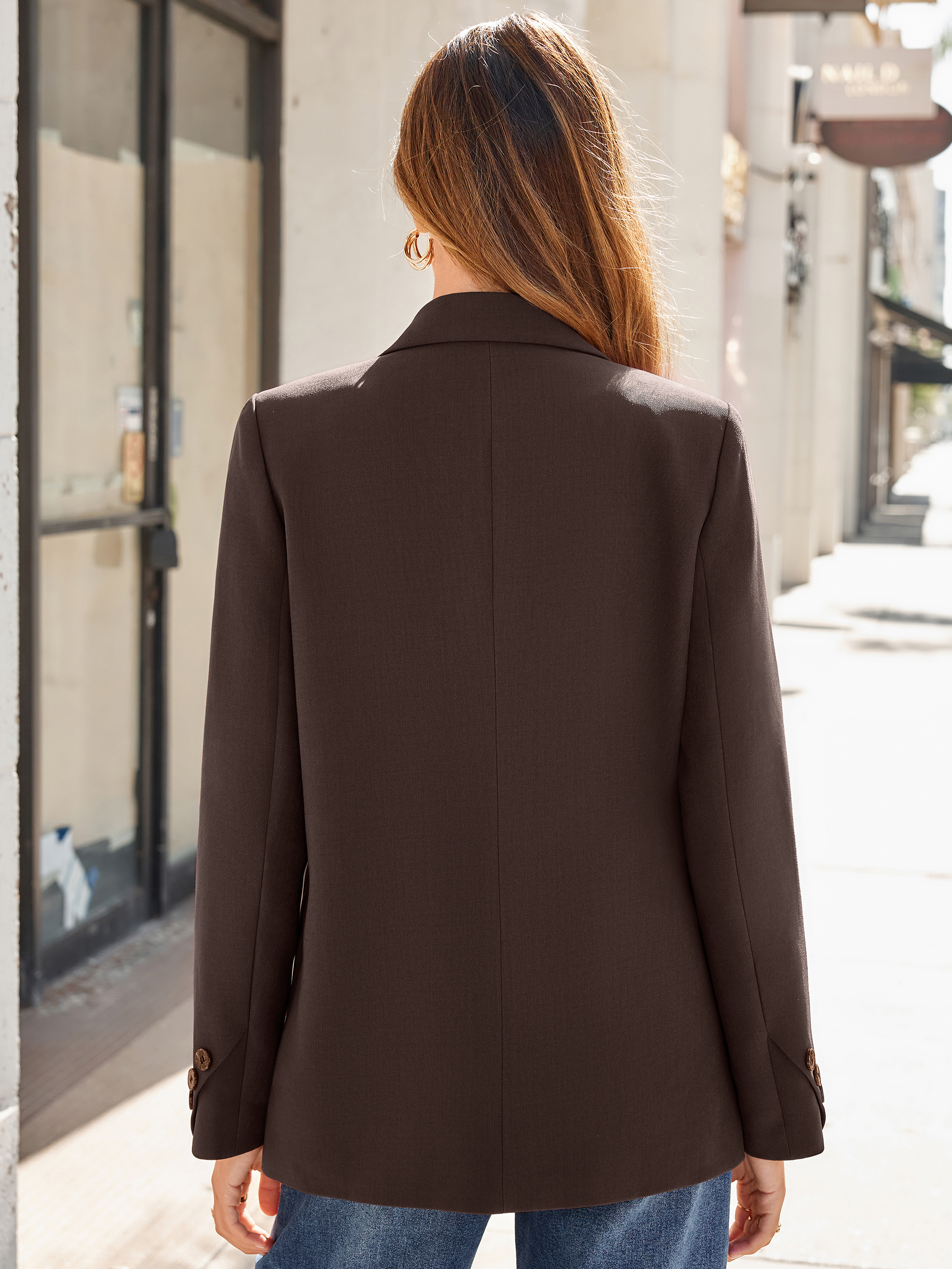 Double Breasted Loose Fit Blazer Jacket