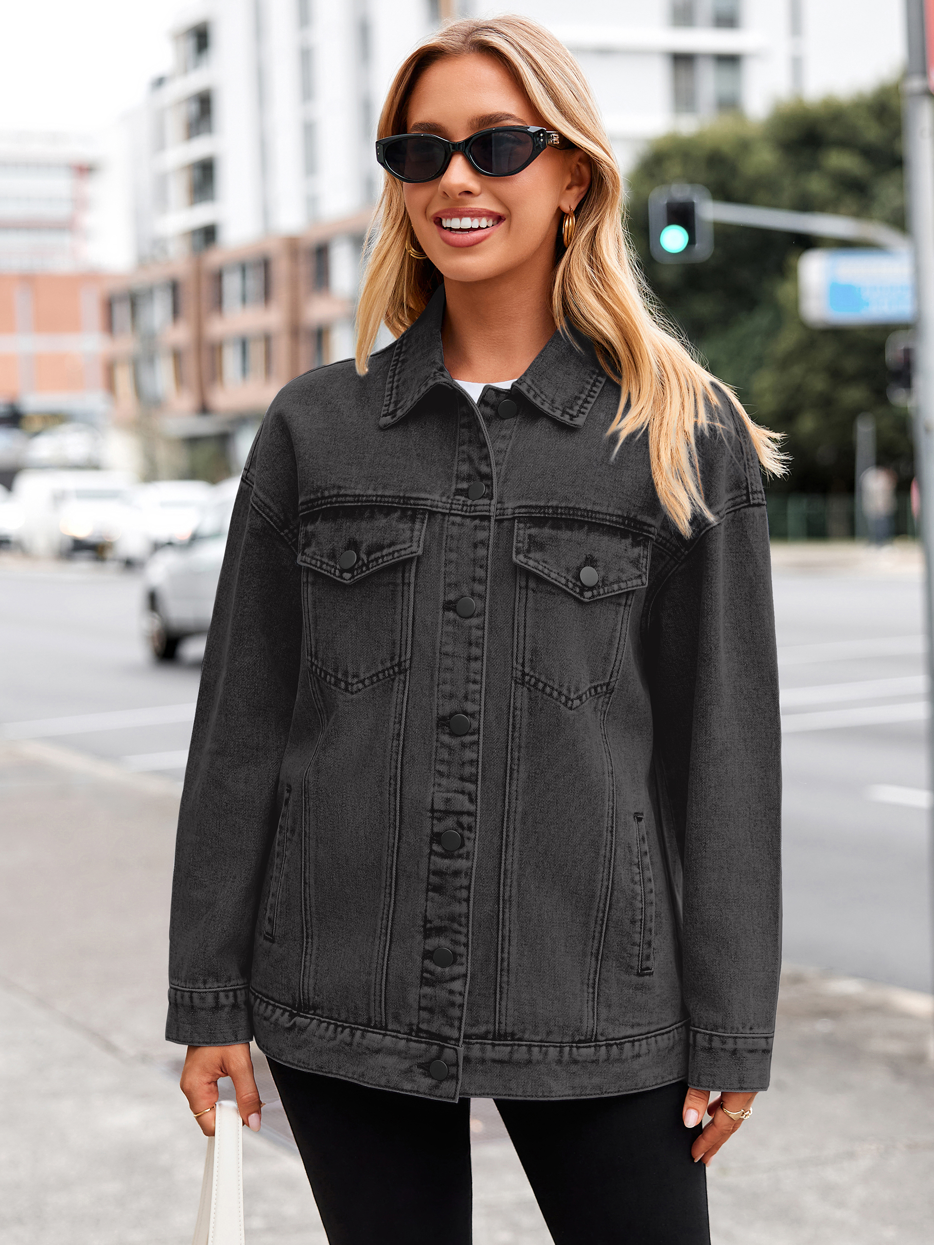 Oversized Vintage Denim Trucker Jacket