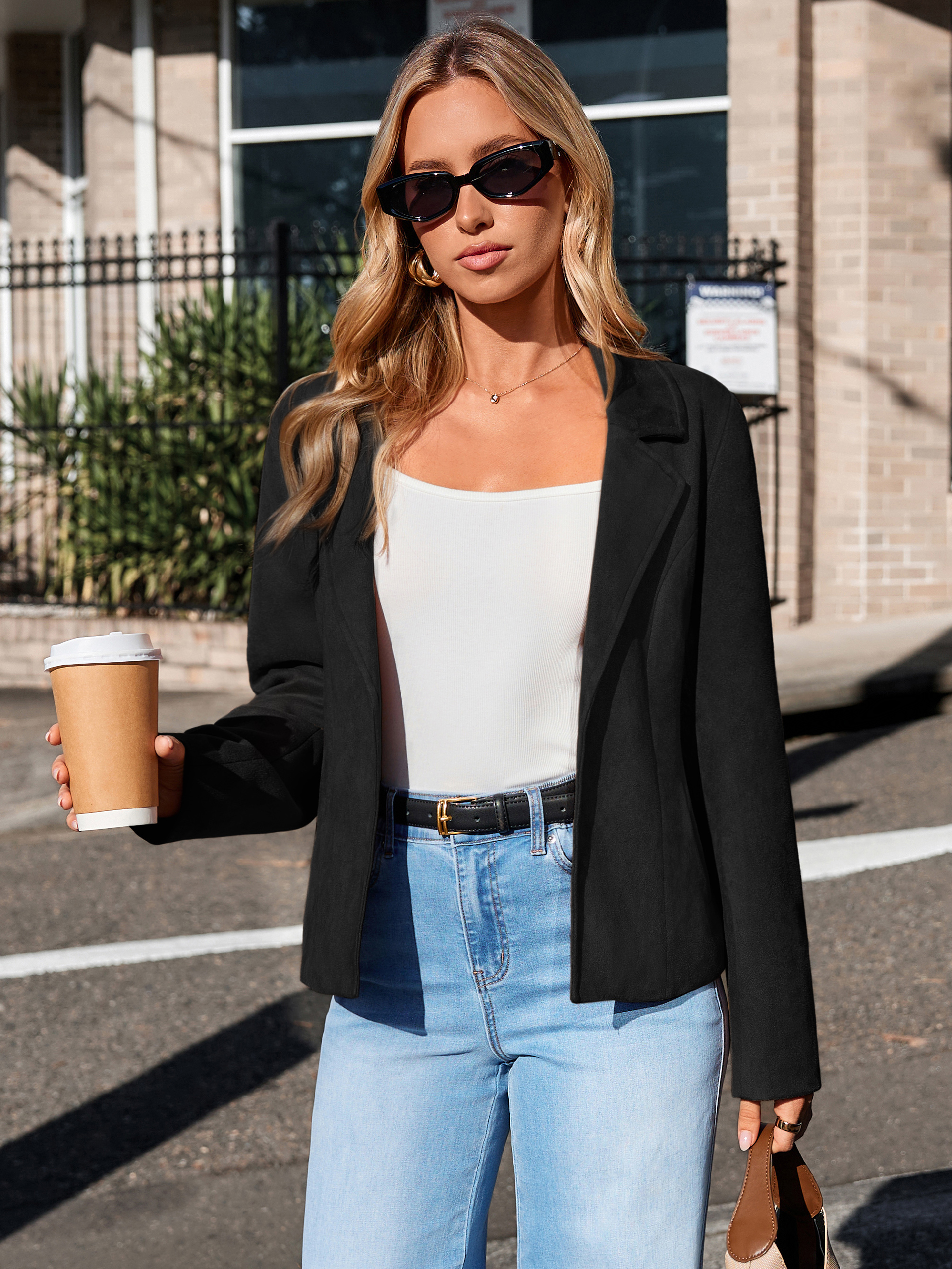 Lapel Collar Cropped Faux Suede Moto Jacket