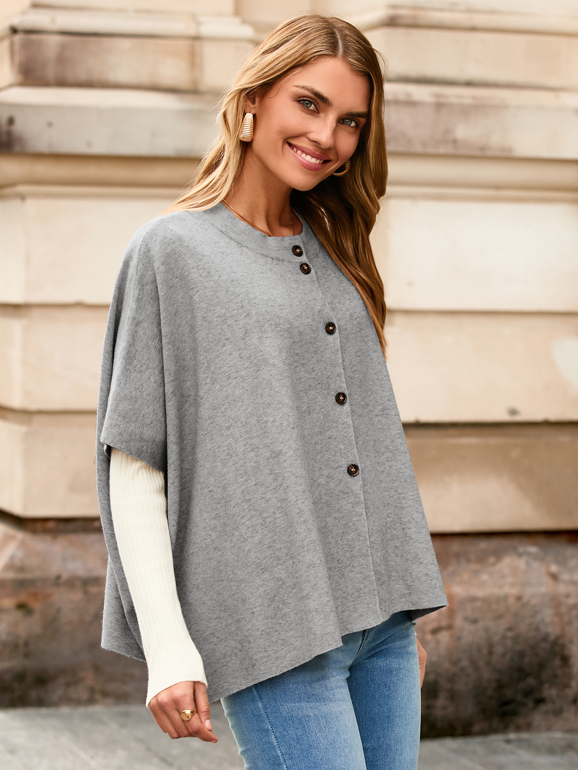 Oversized Batwing Sleeves Knit Cardigan Sweater