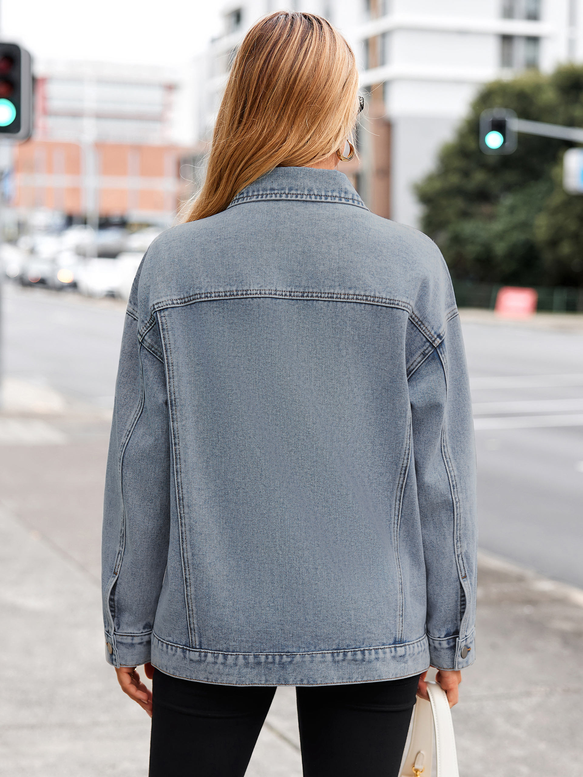 Oversized Vintage Denim Trucker Jacket