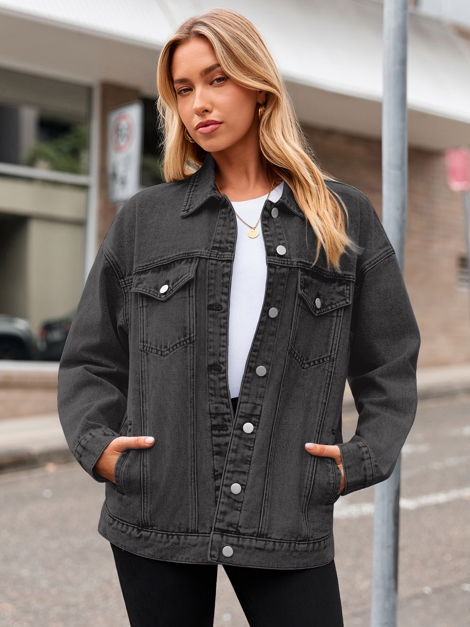 Oversized Vintage Denim Trucker Jacket