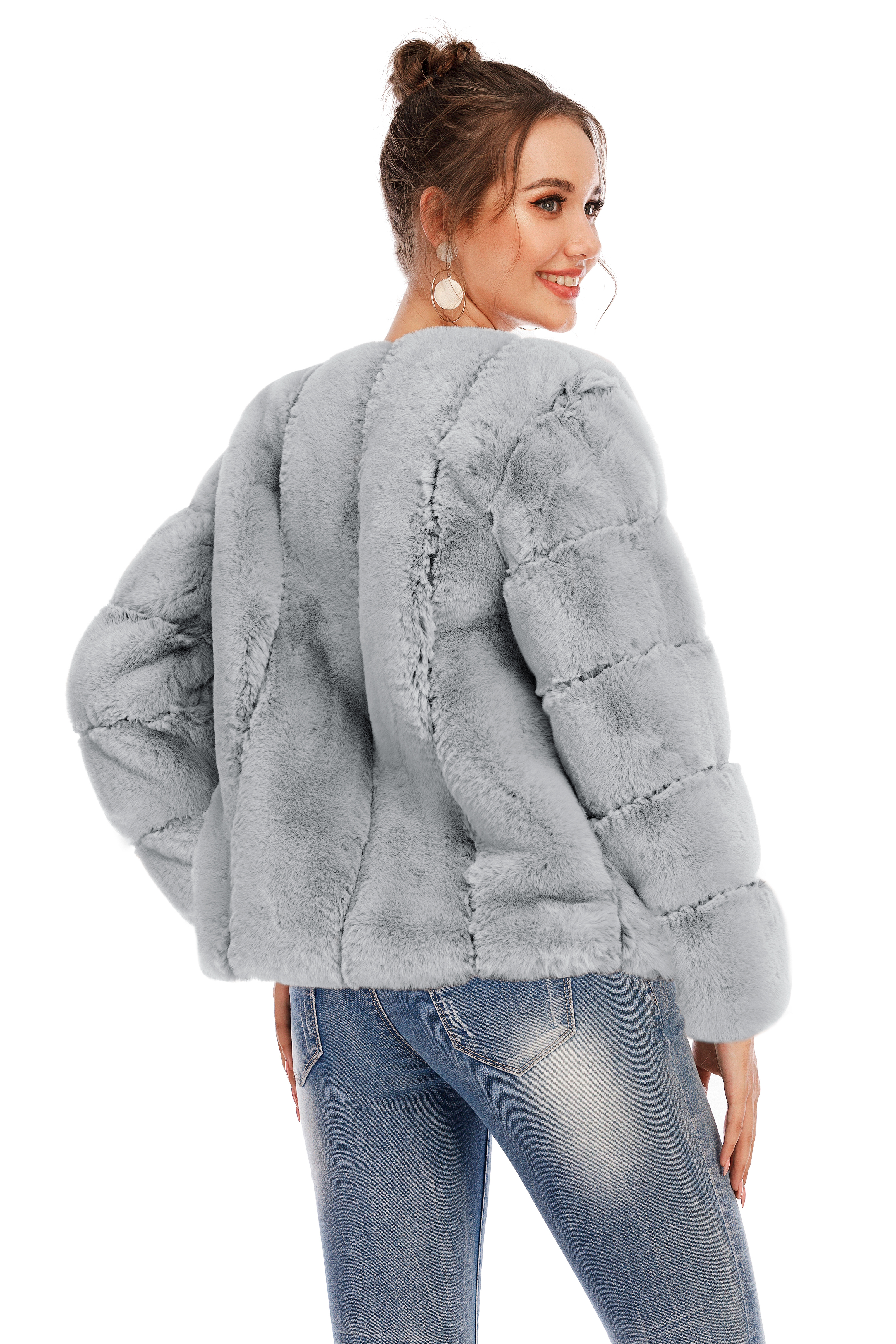 Chic Shaggy Warm Faux Fur Coat