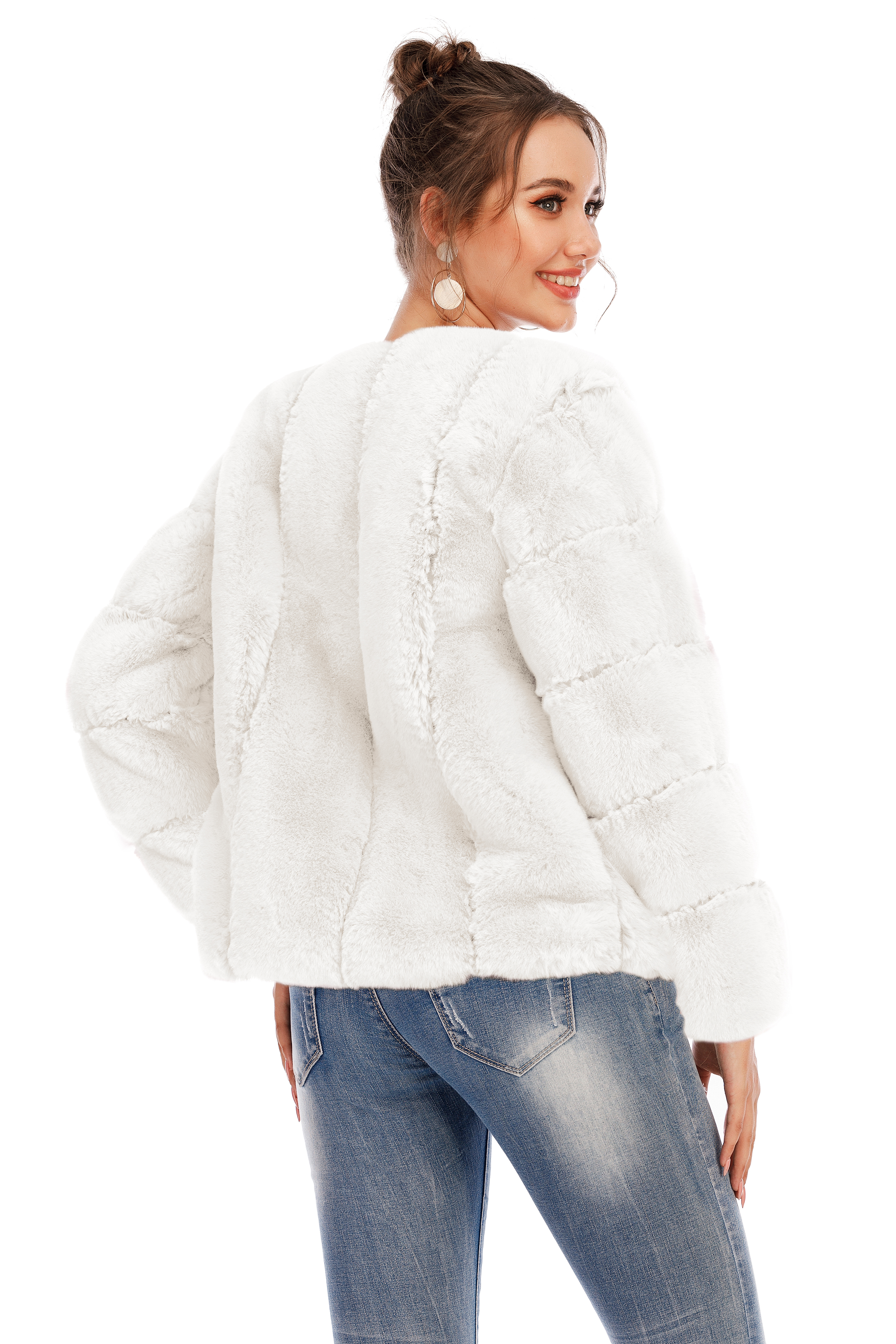 Chic Shaggy Warm Faux Fur Coat