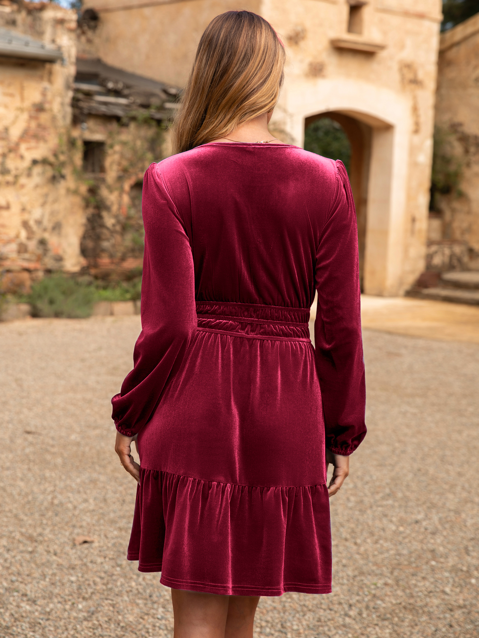 Premium Luxe Holiday Party Velvet Mini Dress