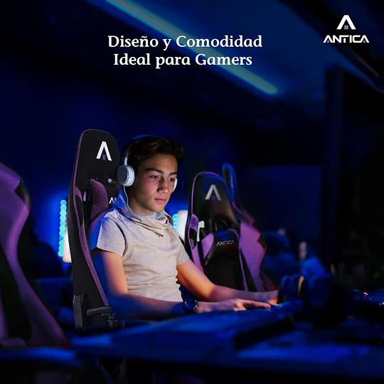 Silla Gamer Tela - Ergonomica Reclinable - Silla de Oficina y Escritorio Ejecutiva | Giratorio con Soporte Lumbar y Respaldo, Ideal para Computadora y Videojuegos