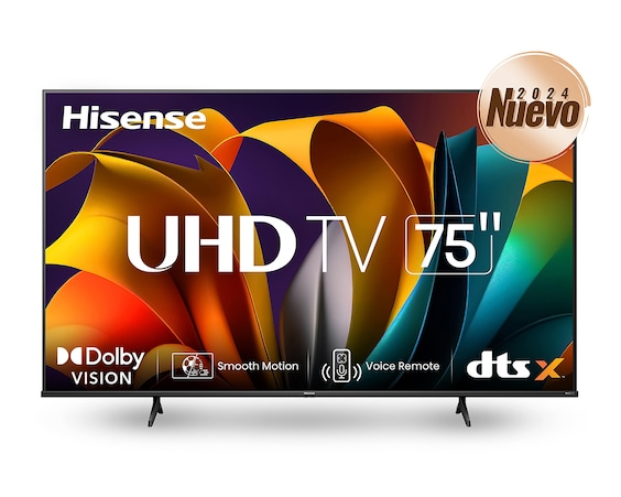 Pantalla LED Hisense 75" Ultra HD 4K Smart TV 75A6N
