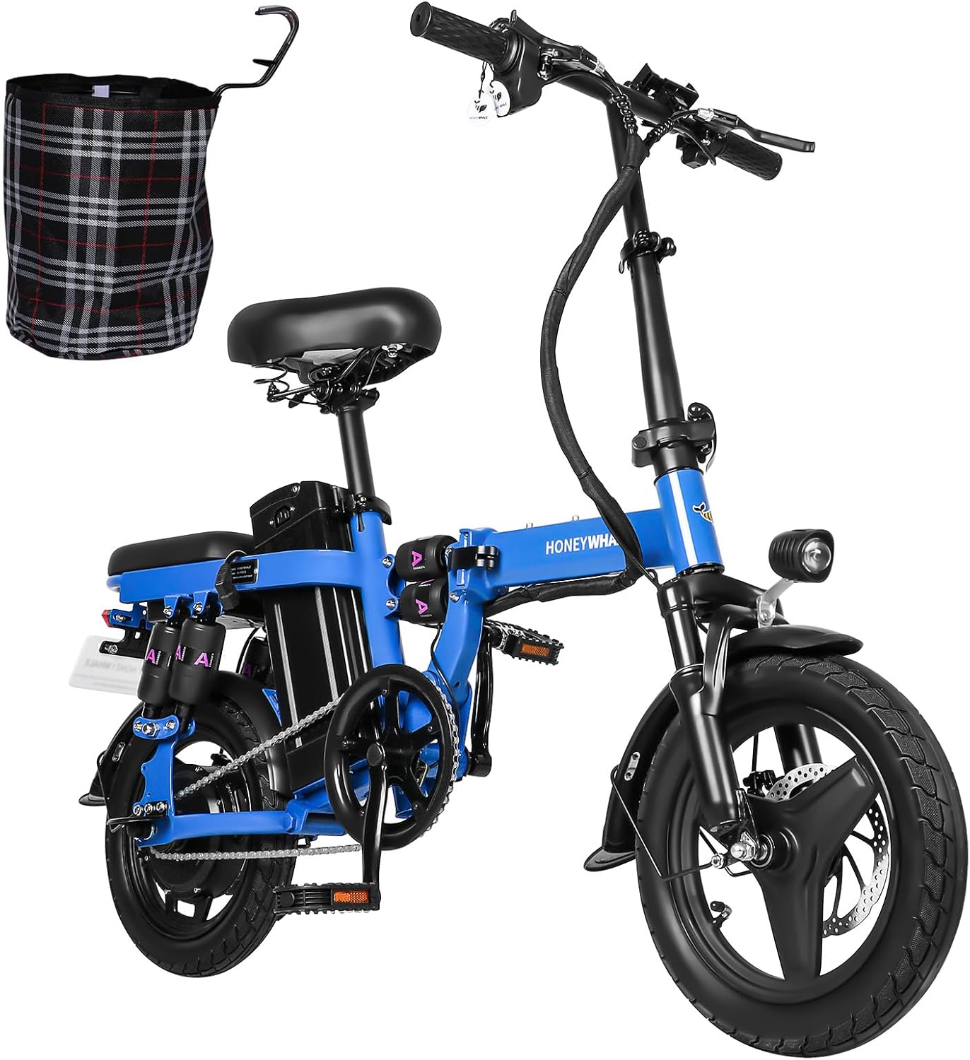 HONEYWHALE S6 Pro-S Bicicleta Eléctrica Plegable para Adultos, Potencia Máxima del Motor 750W, Velocidad Máxima 35KM/H, Autonomía 50KM, Batería de 15AH, Desbloqueo Inteligente NFC