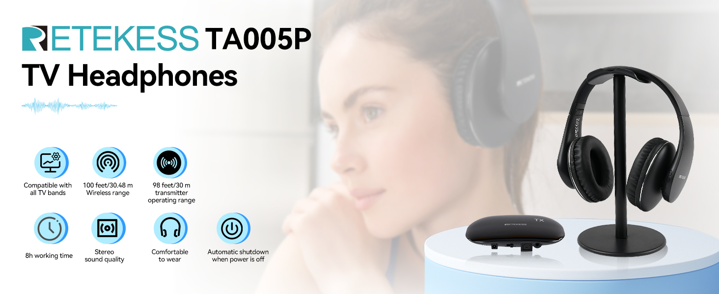 Retekess TA005P - Auriculares para TV