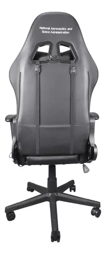 Silla De Escritorio Nasa Pro Gamer Ergonómica Con Luces Led Color Negro Material del tapizado Cuero sintético