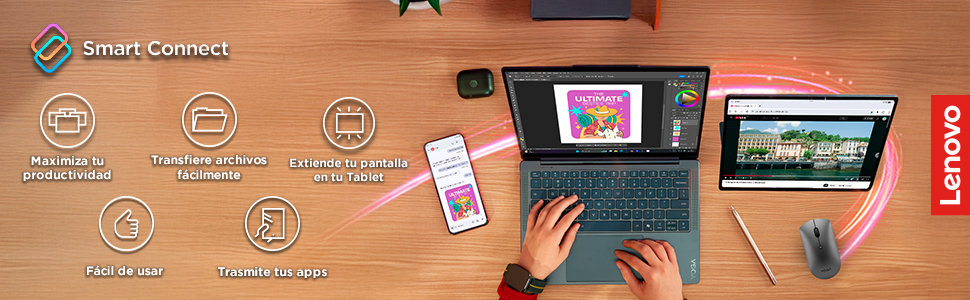 Tecnologia smart connect, tablet, lenovo