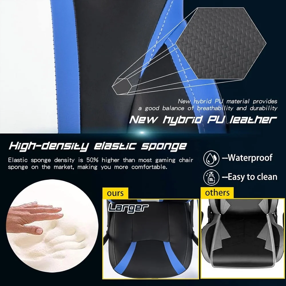 Silla Gamer para Adultos y Adolescentes Silla Gamer Silla de Computadora Silla de Oficina ErgonÃ³mica para PC de Carreras