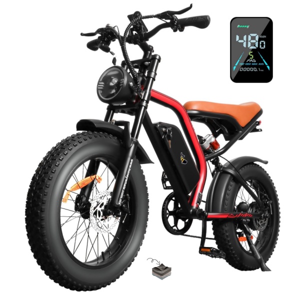 HONEYWHALE K6 Bicicleta Electrica para Adultos, Moto Bicicleta de Montaña de 7 Velocidades, Potencia del Motor 1080 W, Velocidad Máxima 48KM/H, Autonomía 40-45KM, Batería (48V, 15AH)