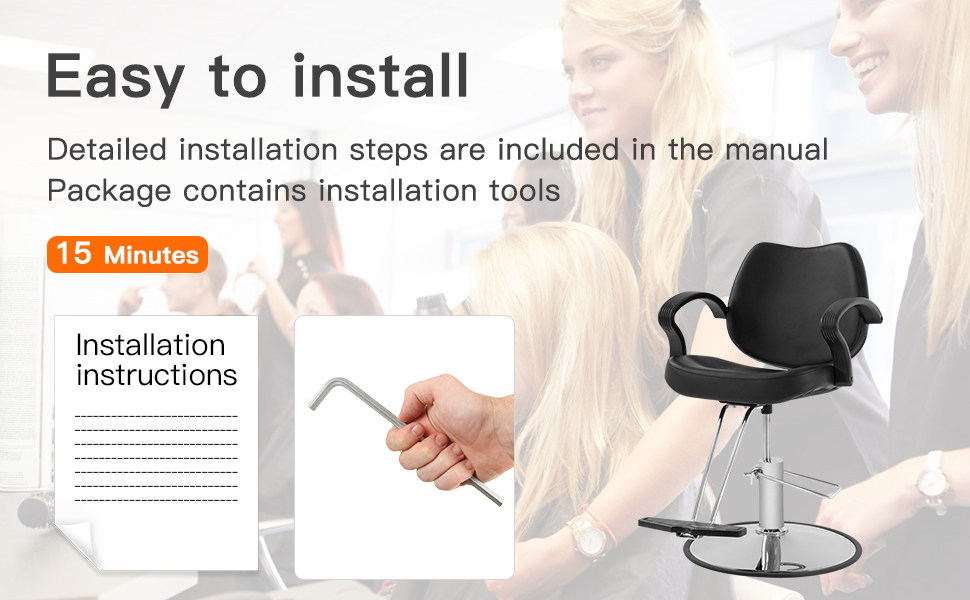 Silla de peluquería para peluquería con bomba hidráulica resistente