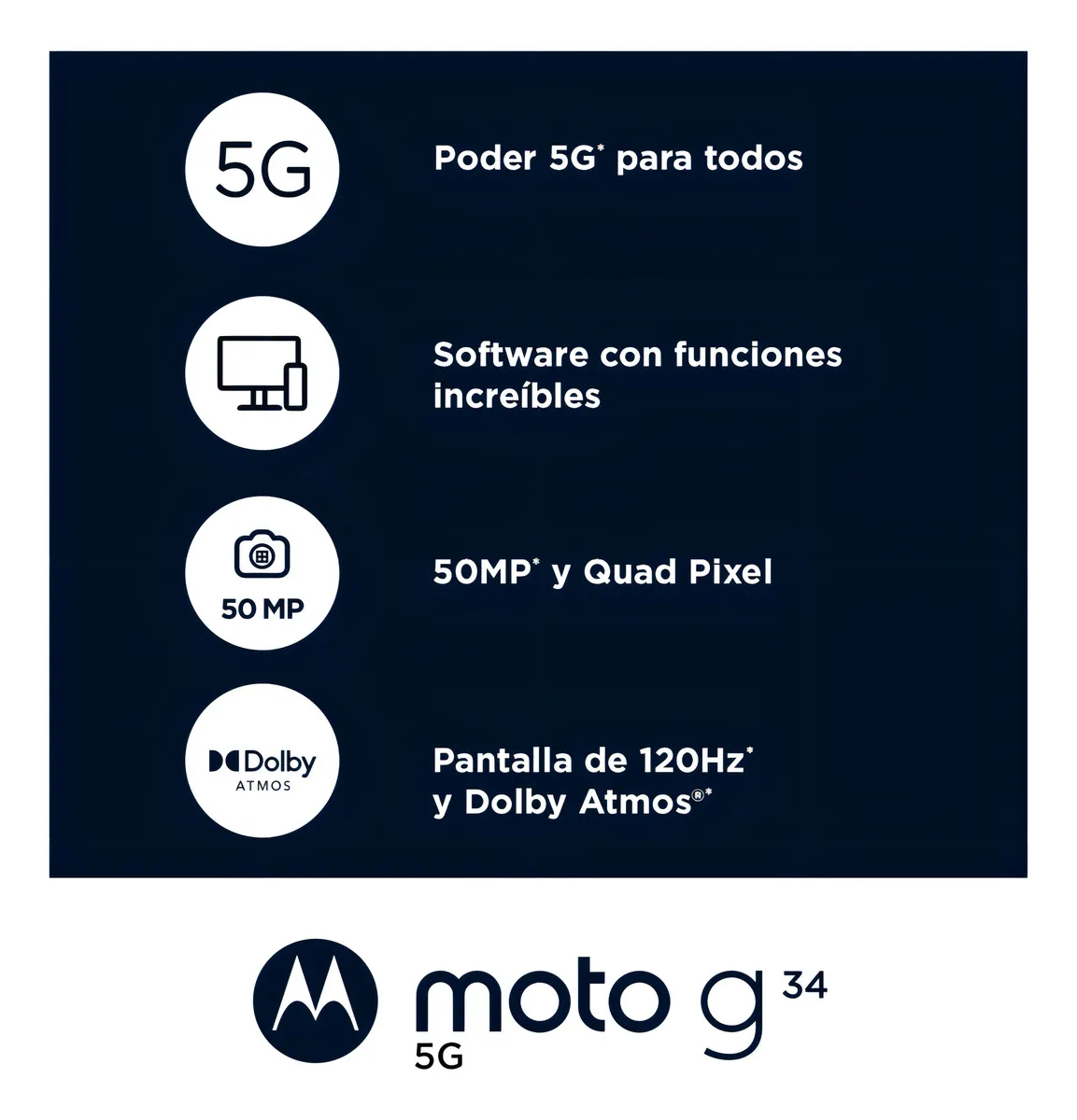 Moto G34 5G Dual SIM 256 GB Negro meteorito 8 GB RAM