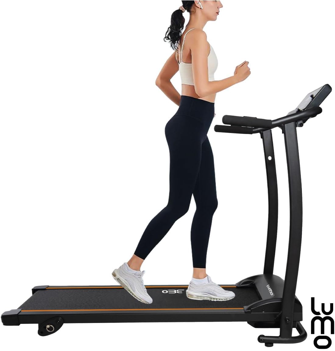 LUMO HOME Caminadora Electrica 3 Niveles Inclinacion 1.8Hp Bluetooth Cinta para Correr Uso Doméstico 1-12 Km/H con Pantalla LCD Manual con 12 Programas Preestablecidos Soporta un Peso Máximo de 120 Kg