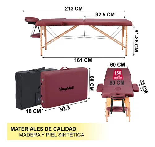 Camilla portátil spa de madera ShopMall Cama 011