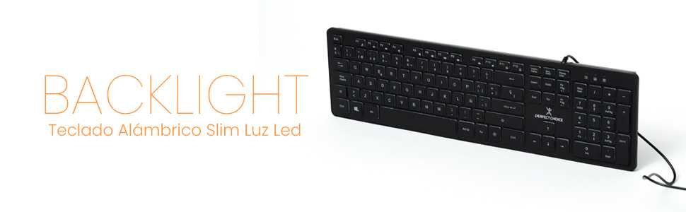 Teclado al&aacute;mbrico Slim con iluminaci&oacute;n Backlight