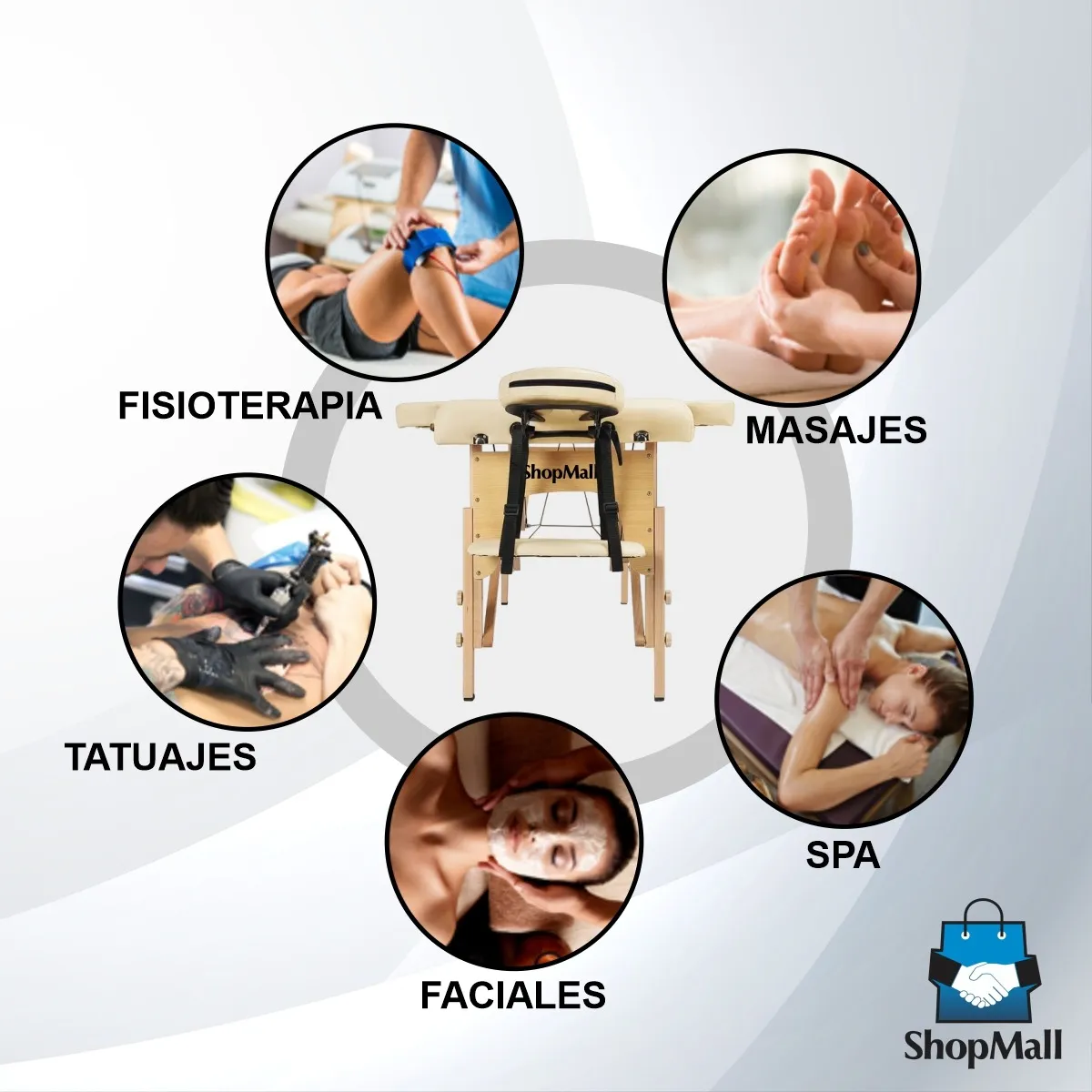 Camilla portátil spa de madera ShopMall Cama 011