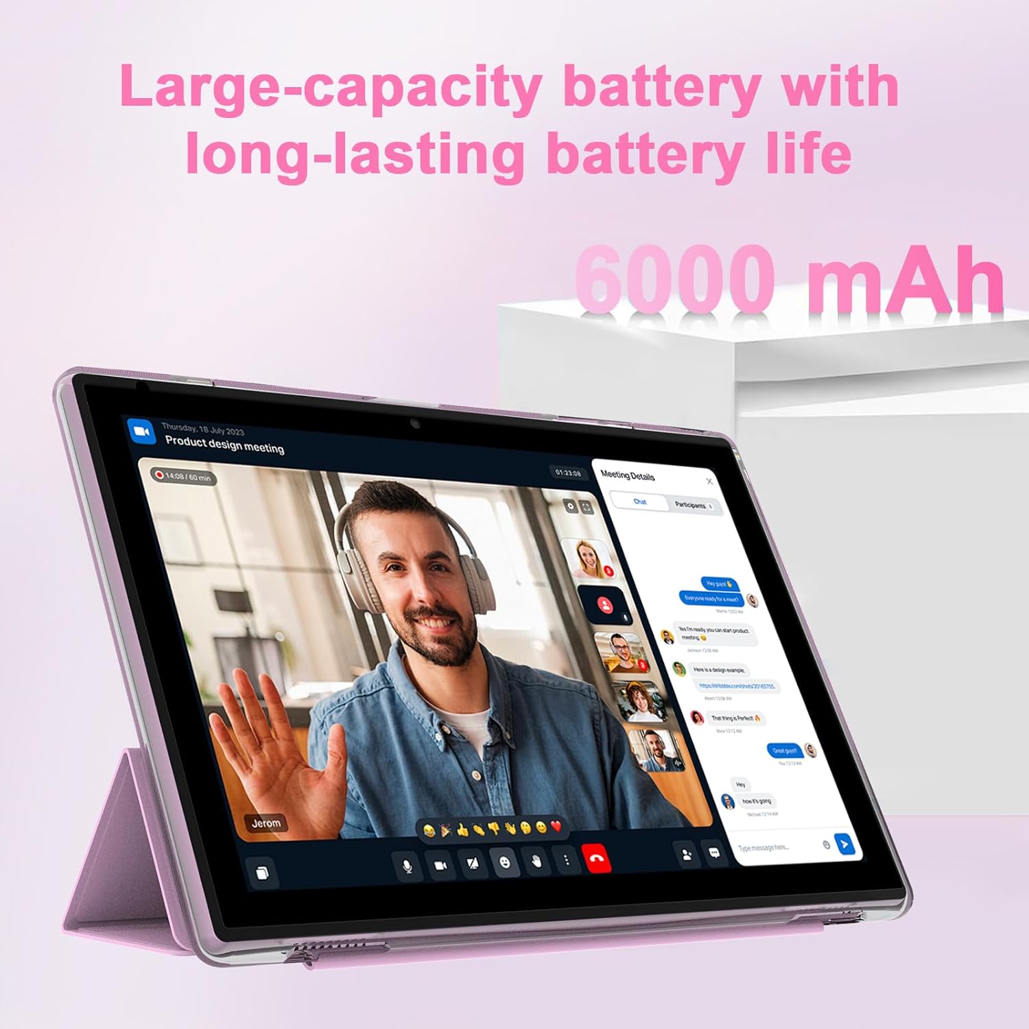 Tablet Android 15 de 10 pulgadas, 18 GB de RAM+128 GB de ROM/2 TB expandible, tabletas 2 en 1 con funda de teclado, lápiz capacitivo de mouse, procesador de cuatro núcleos de 2.0 GHz, visualización