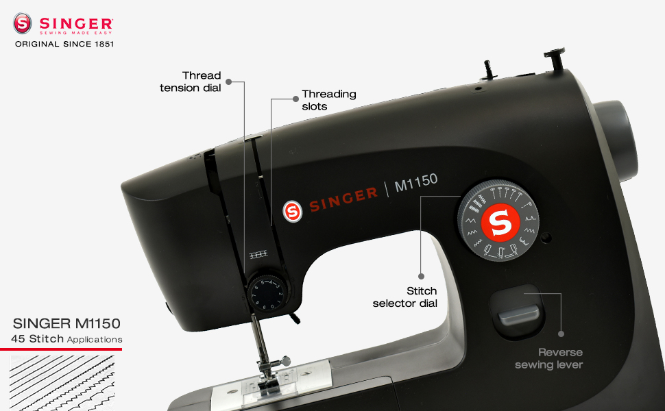 Máquina de coser negra M1150