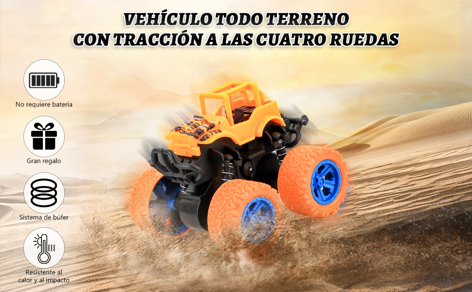 Veh&iacute;culo todoterreno con grafiti de cuatro ruedas motrices 4PCS
